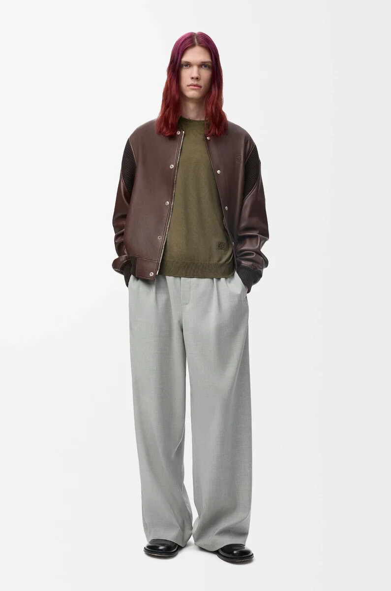 maglione in lana verdeverde kaki