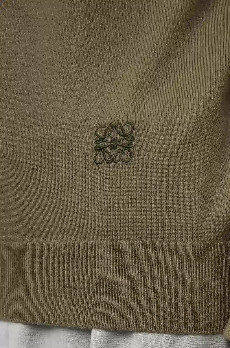 maglione in lana verdeverde kaki