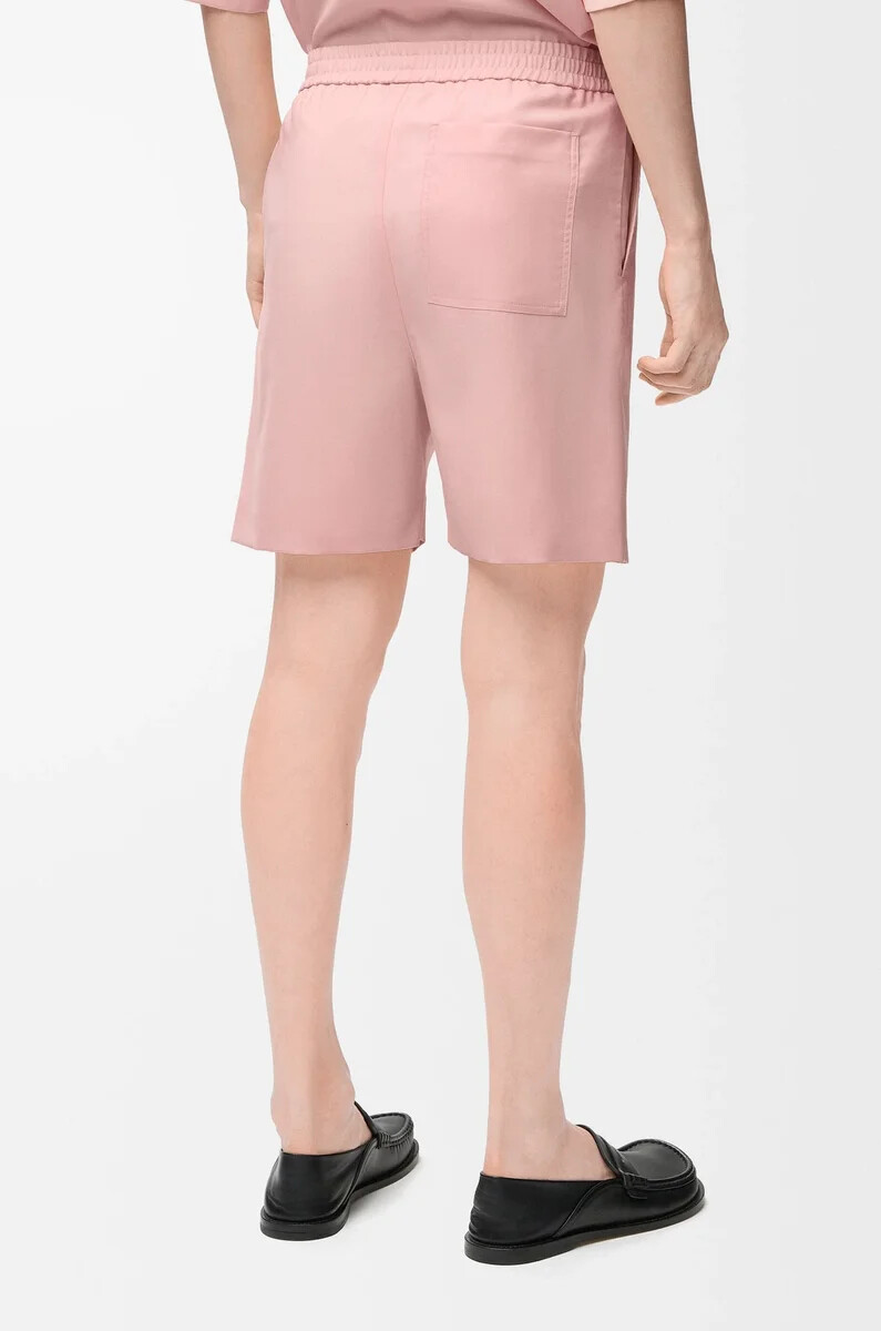 pantaloncini in lana corallo