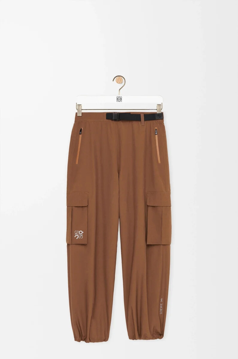 pantaloni cargo in guscio tecnico toffee