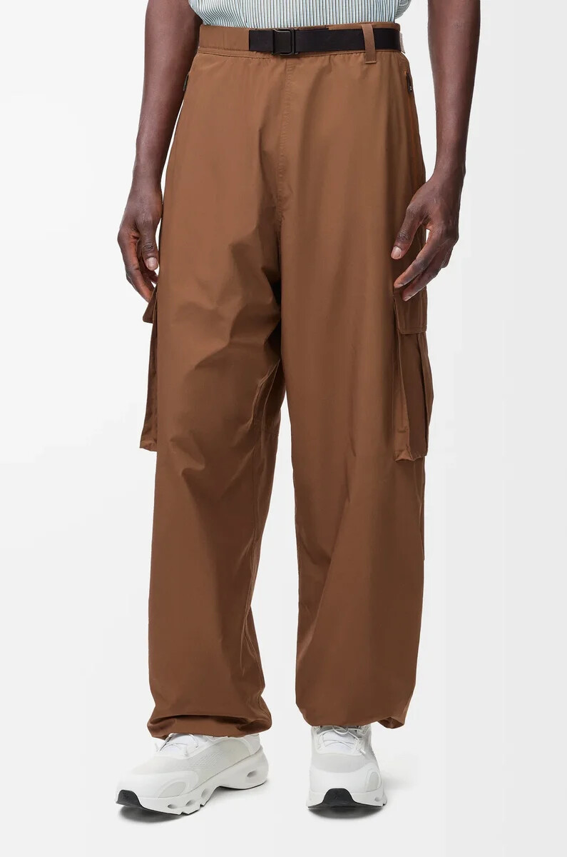 pantaloni cargo in guscio tecnico toffee