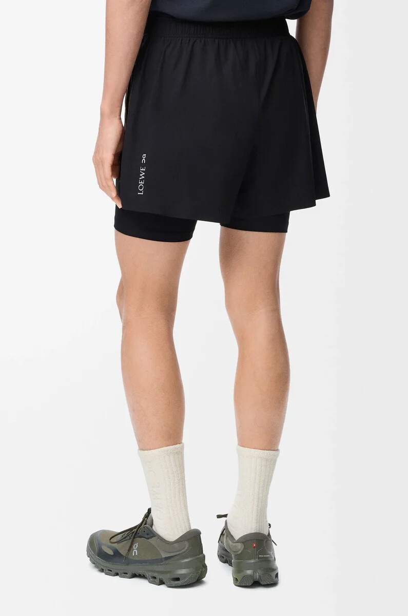 pantaloncini sportivi in shell tecnico neri