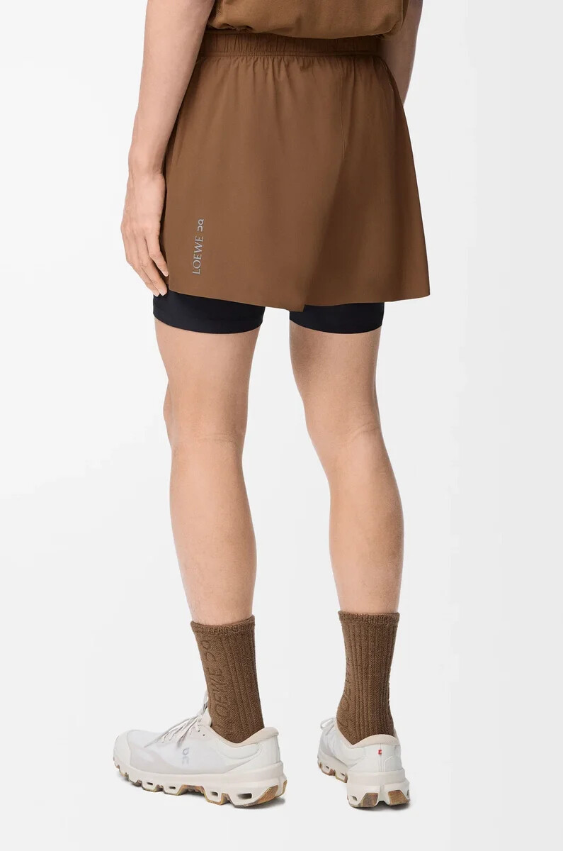 pantaloncini sportivi in shell tecnico toffee