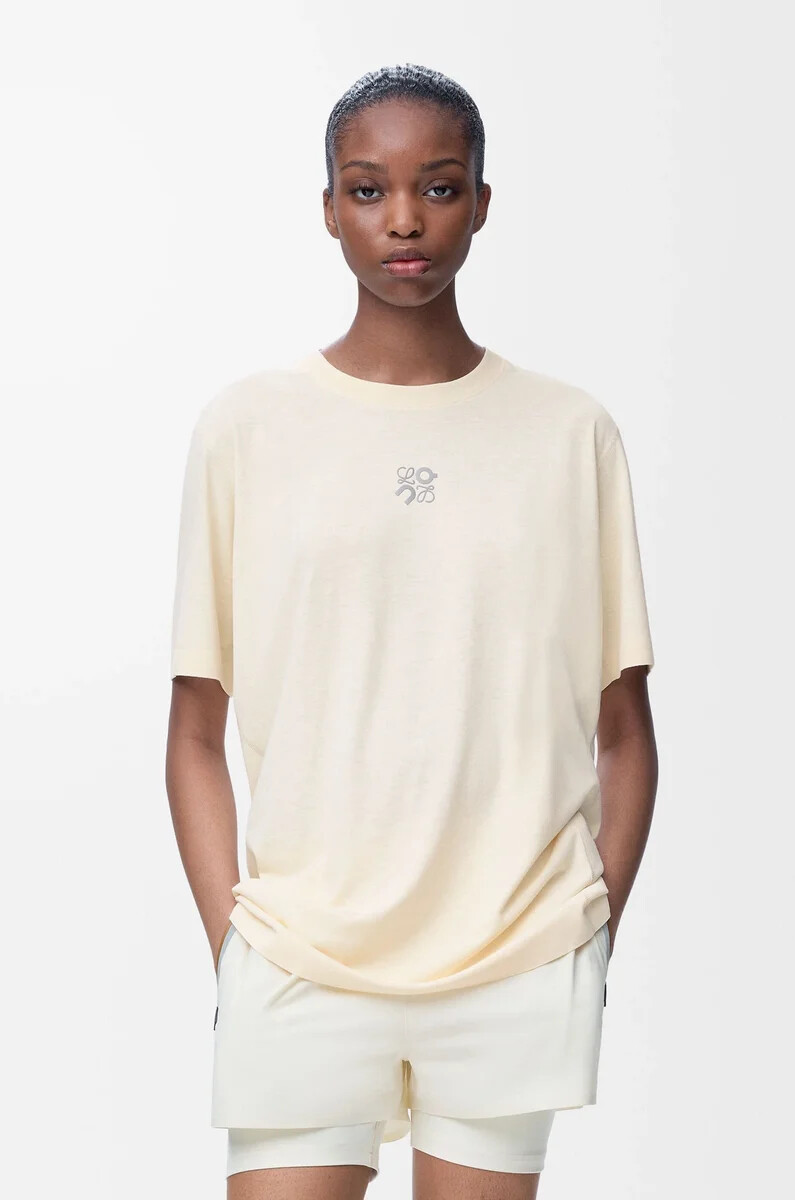 t-shirt active in jersey tecnico avorio