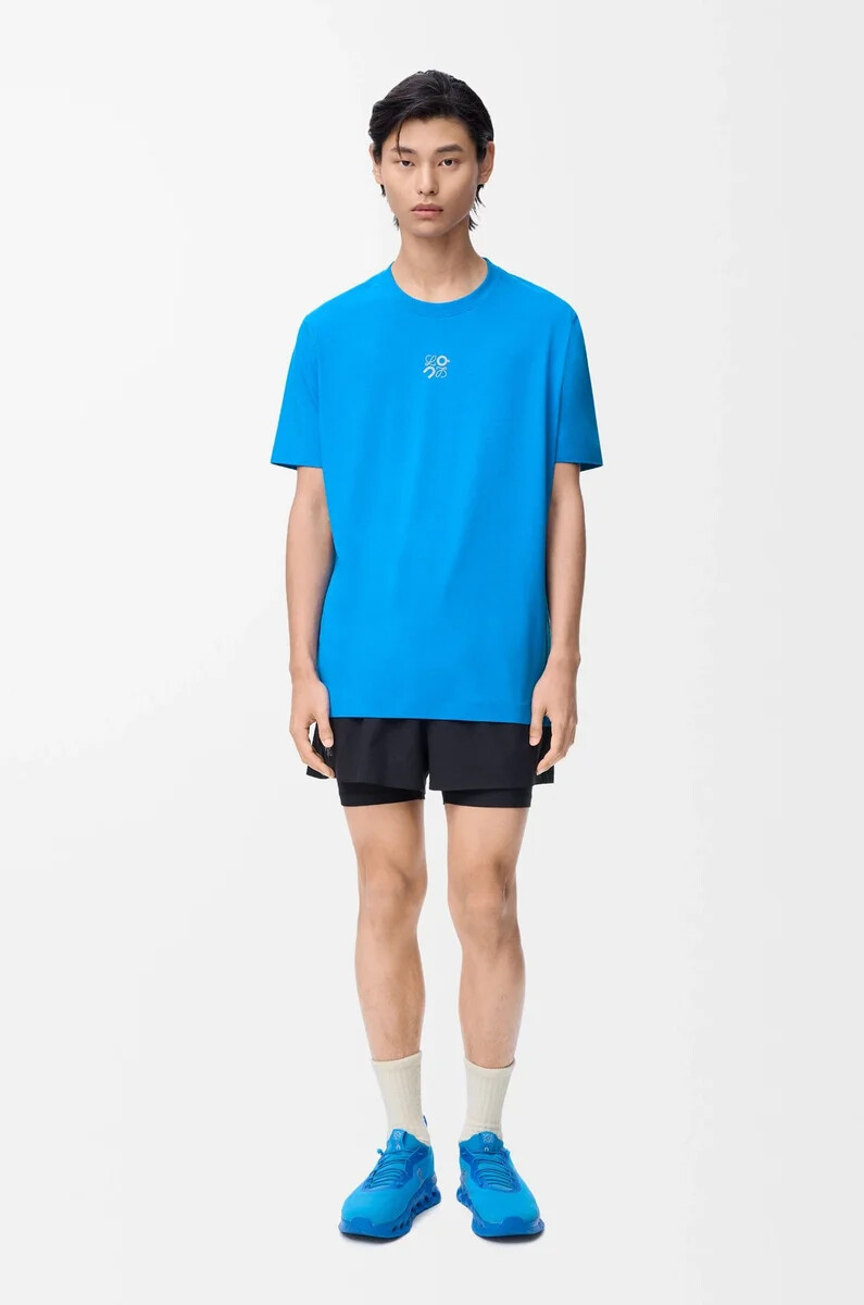 t-shirt active in jersey tecnico blu