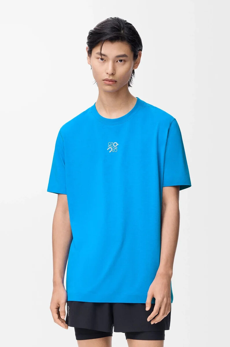 t-shirt active in jersey tecnico blu