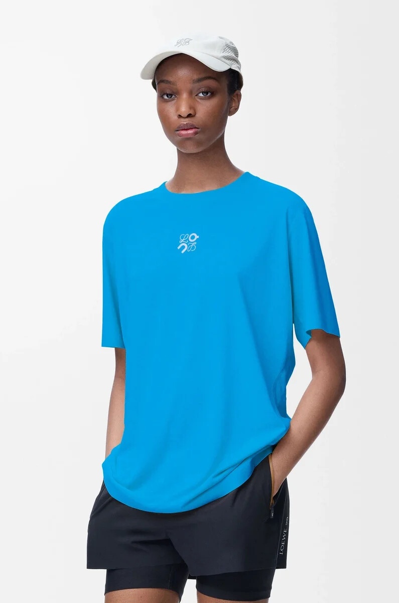 t-shirt active in jersey tecnico blu