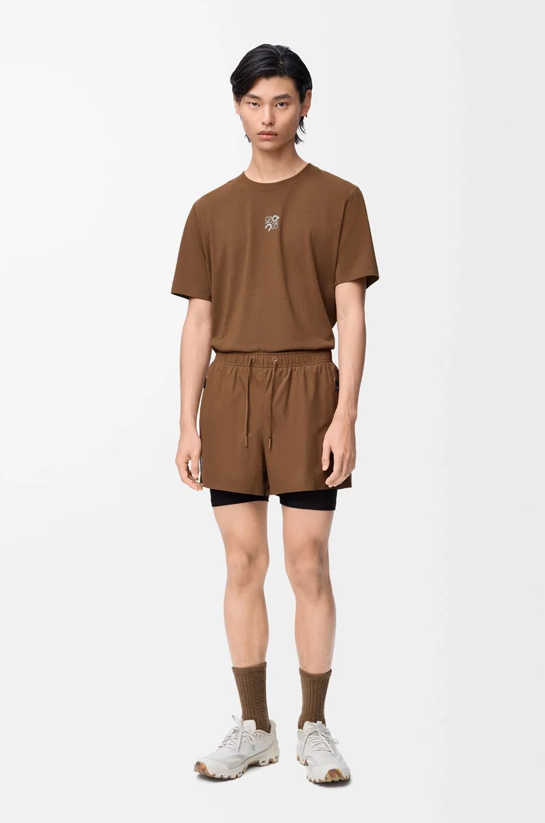 t-shirt attiva in jersey tecnico toffee