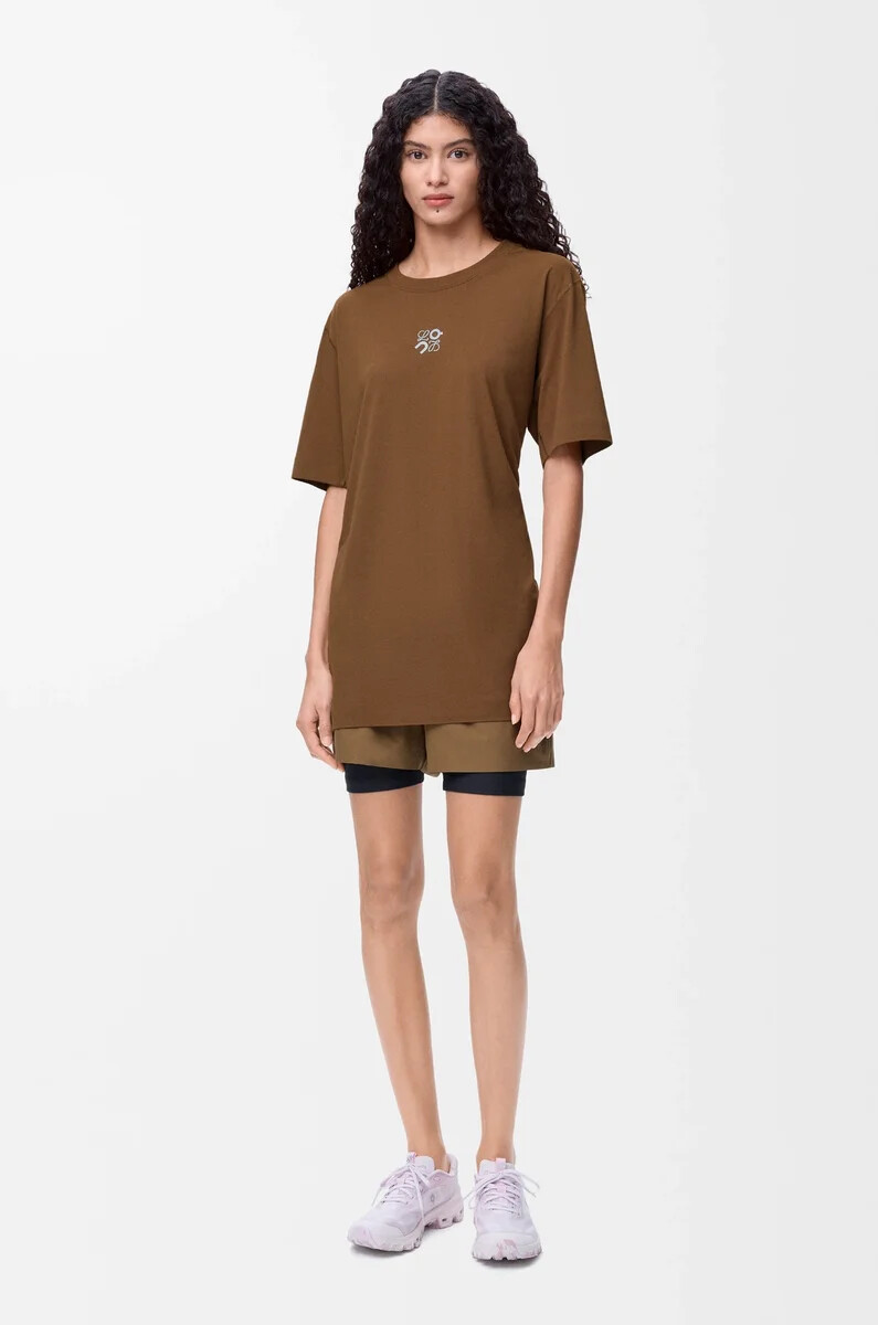 t-shirt attiva in jersey tecnico toffee