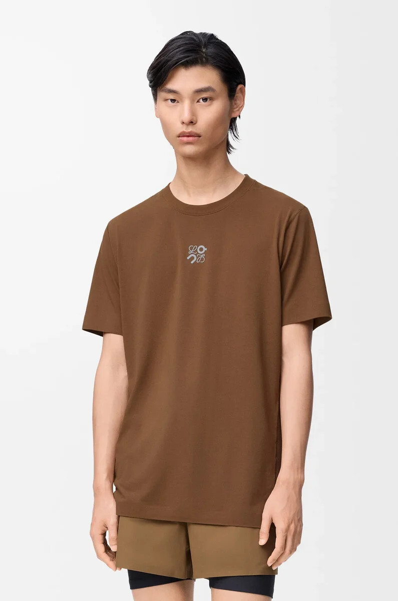 t-shirt attiva in jersey tecnico toffee