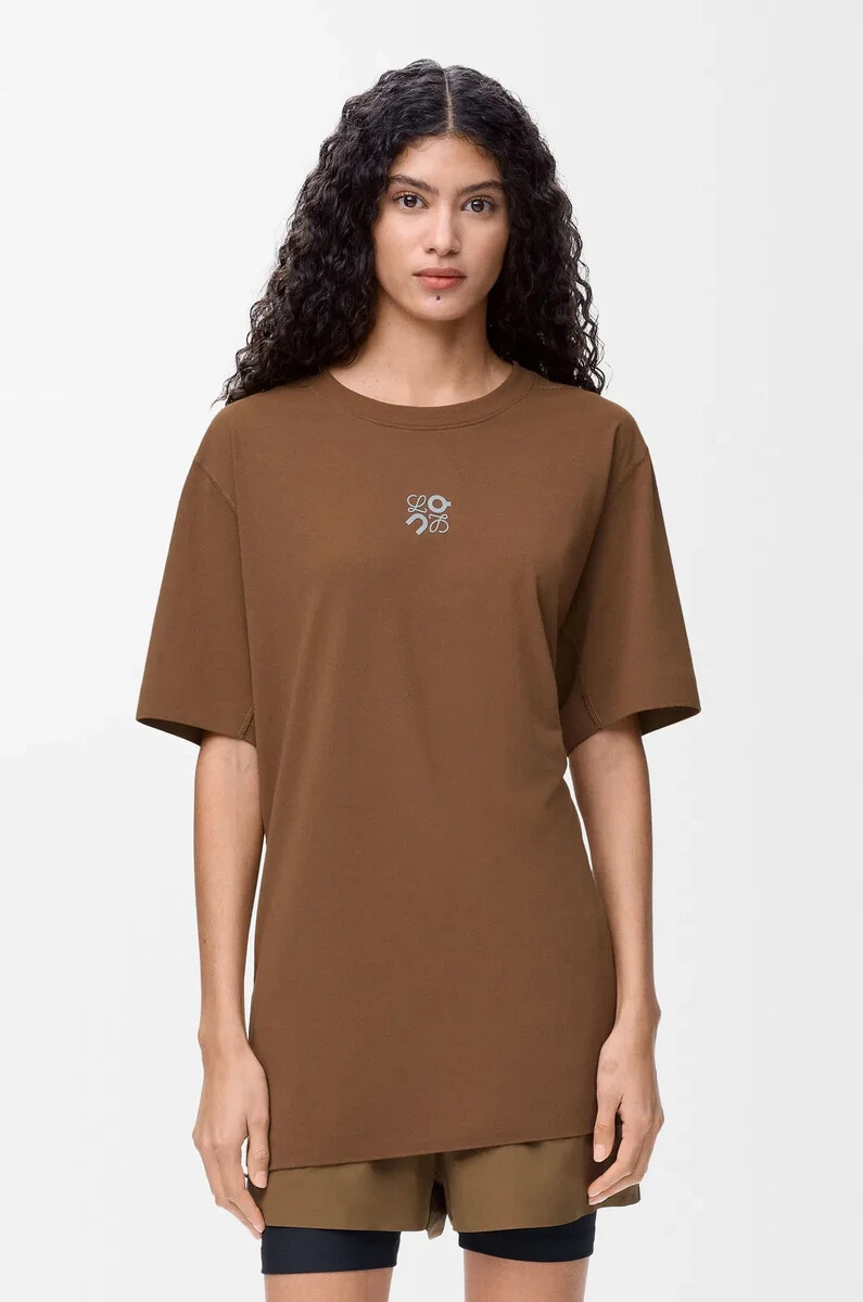 t-shirt attiva in jersey tecnico toffee