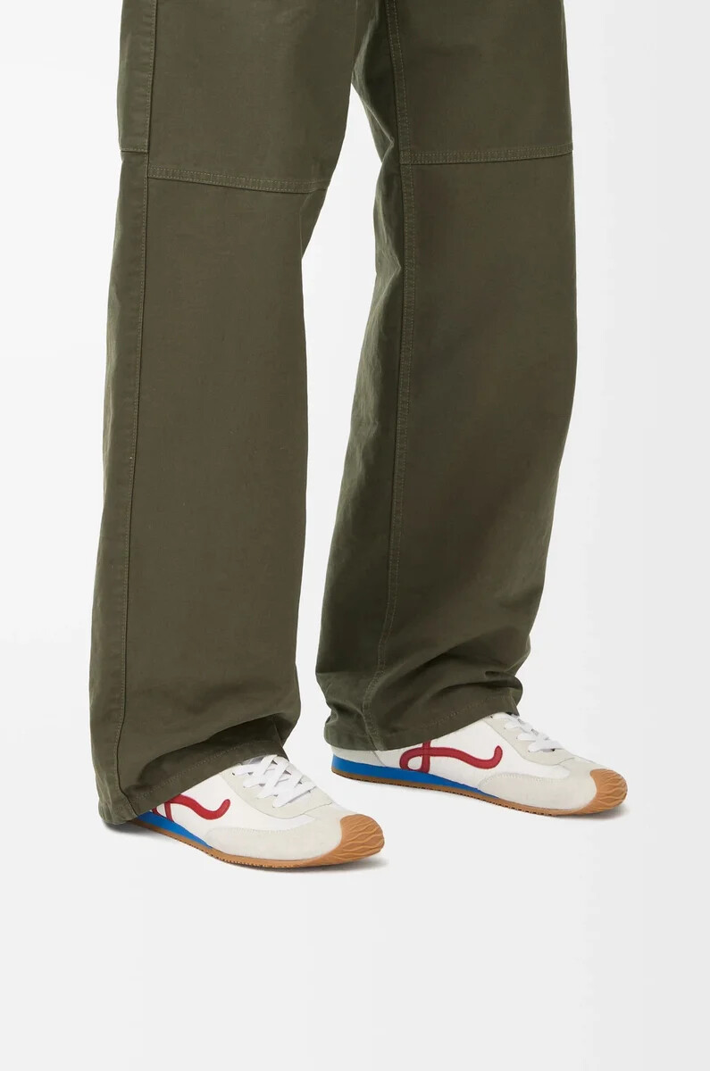 ballet runner 2.0 in nylon e vitello biancorossoblu