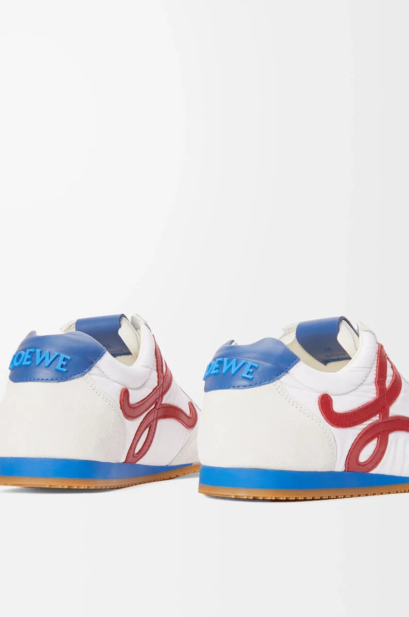 ballet runner 2.0 in nylon e vitello biancorossoblu