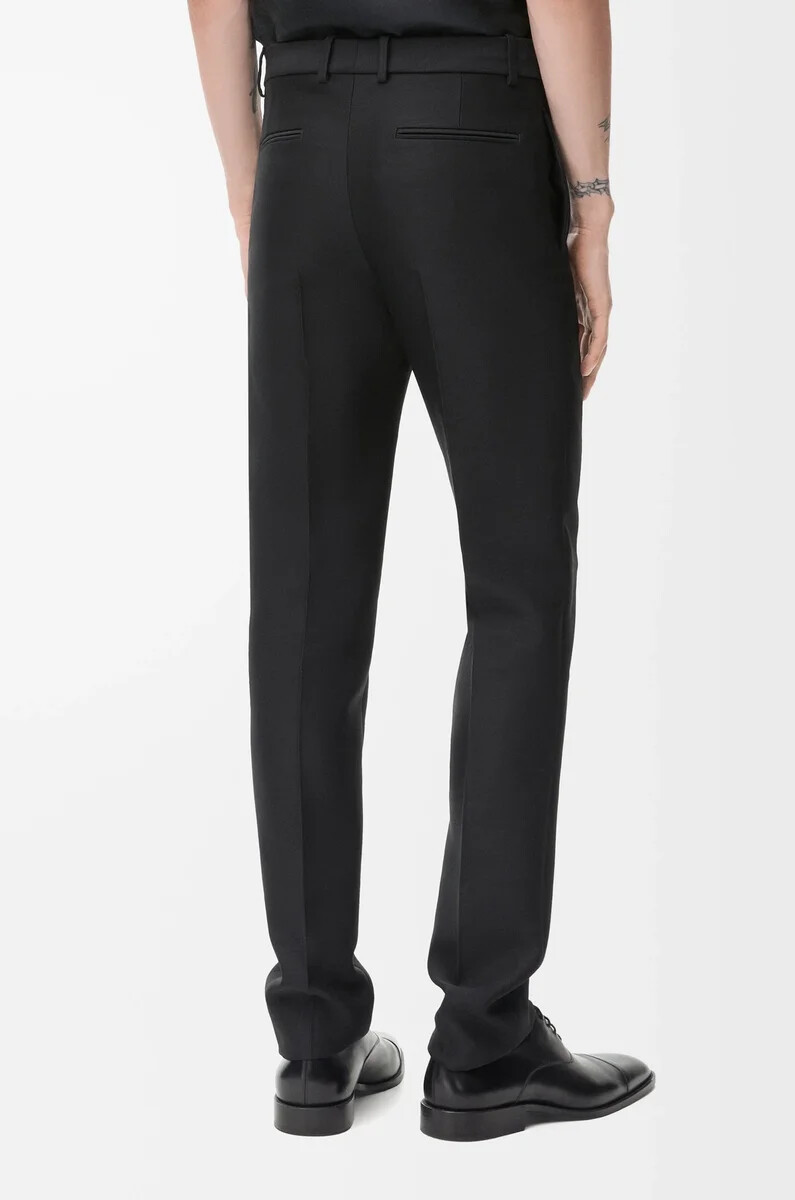 pantaloni in lana e seta nero