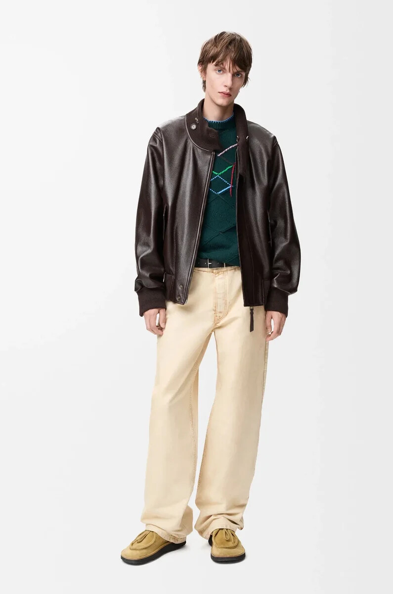 pantaloni in cotone beige