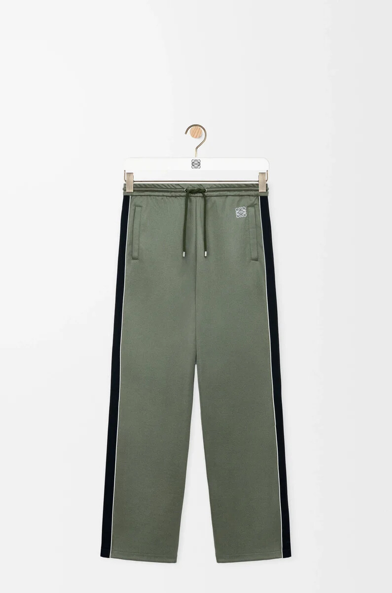 pantaloni della tuta in jersey tecnico verde kaki