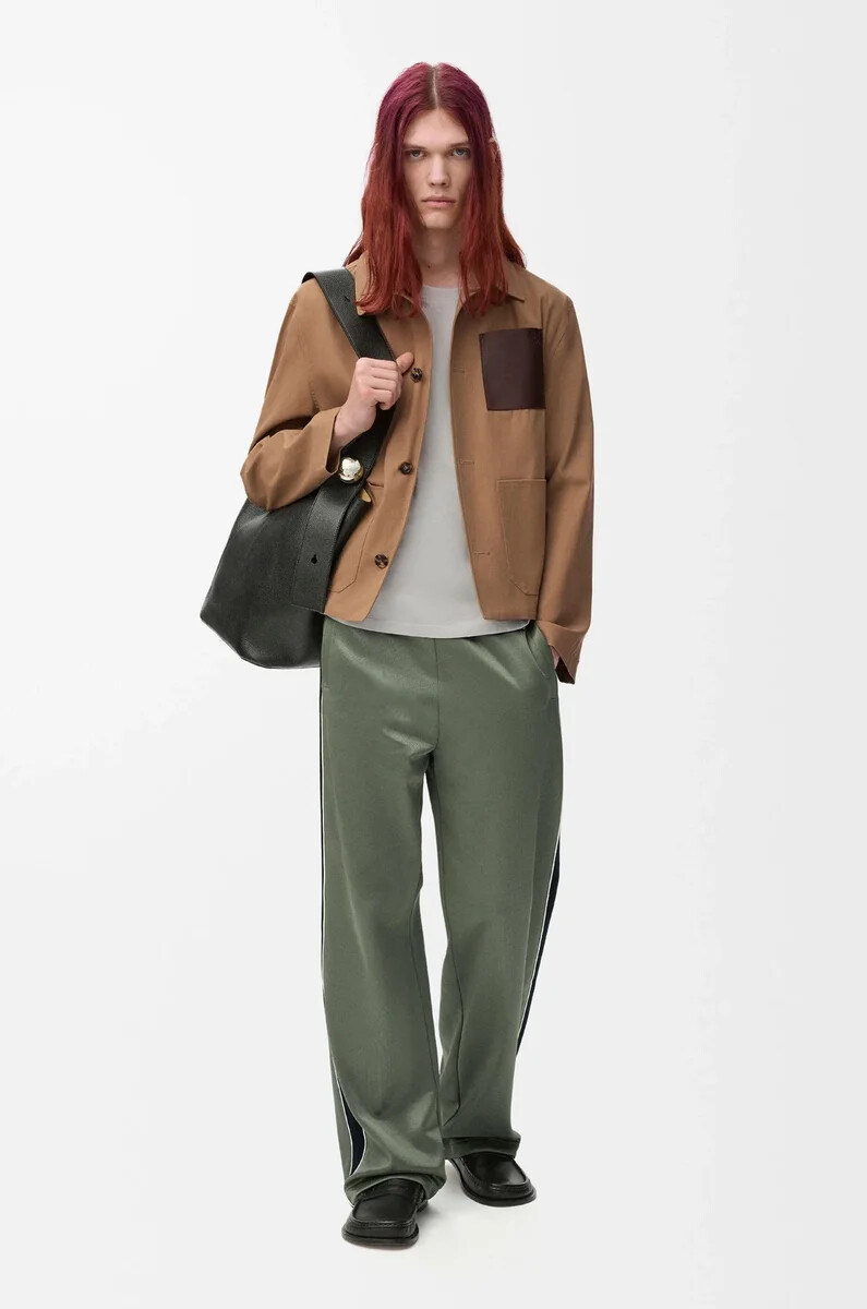 pantaloni della tuta in jersey tecnico verde kaki