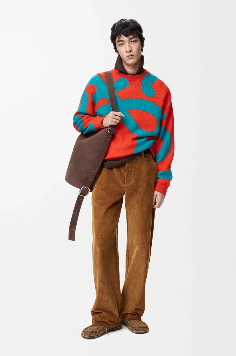 pantaloni in cotone marrone