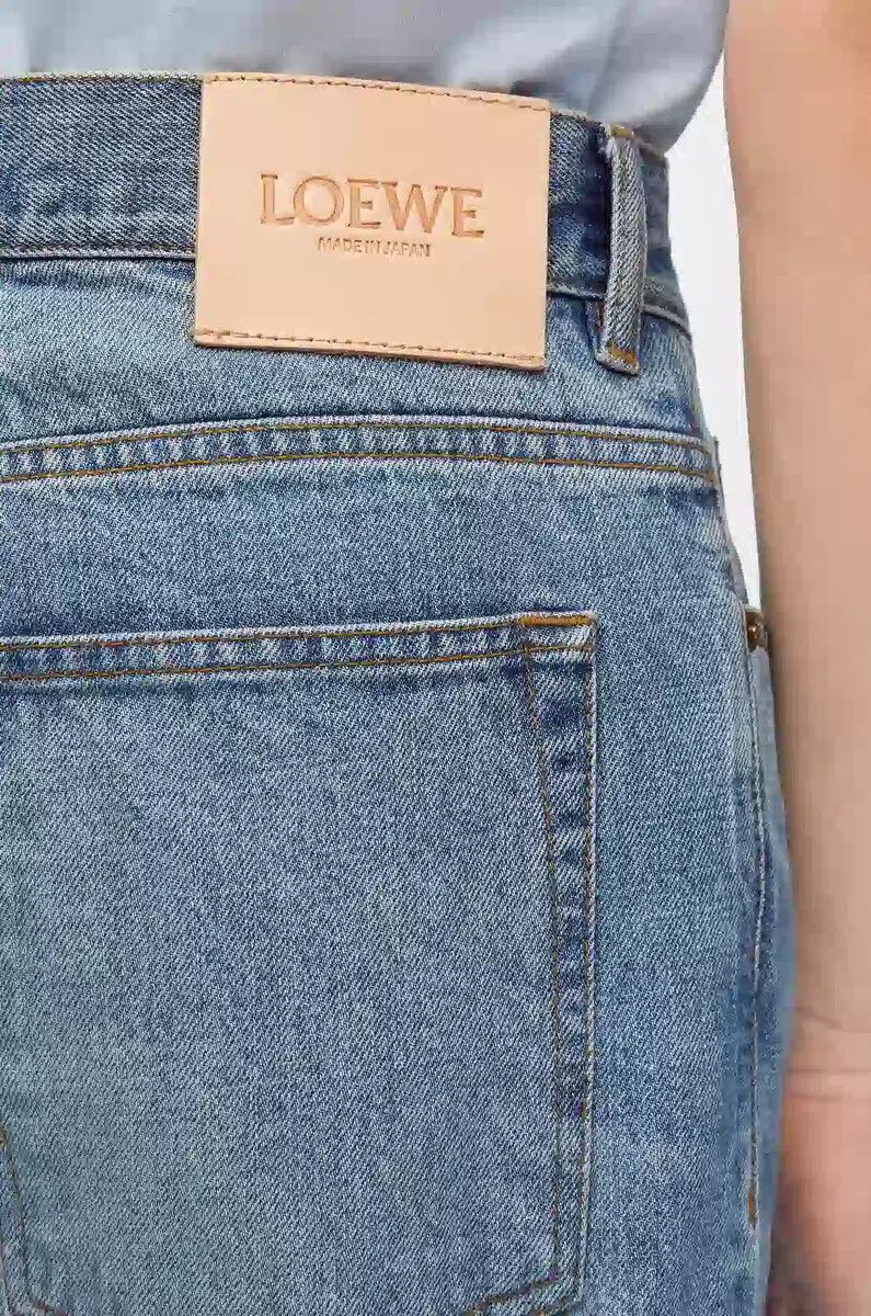 jeans a gamba dritta in denim vintage blue