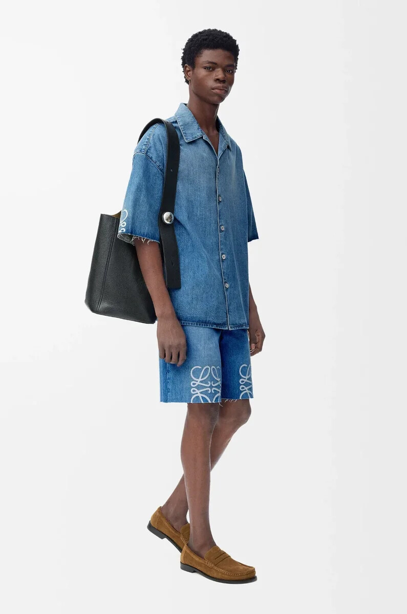 pantaloncini anagramma in denim washed denim