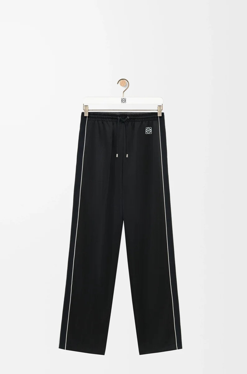 pantaloni della tuta in jersey tecnico nero