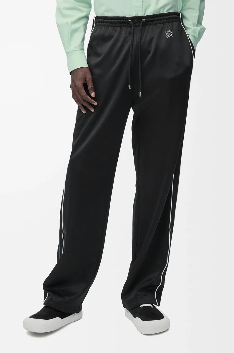 pantaloni della tuta in jersey tecnico nero