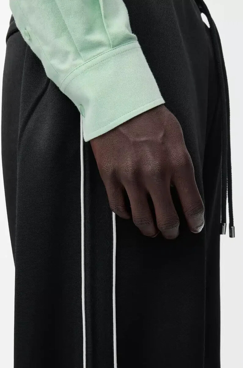 pantaloni della tuta in jersey tecnico nero