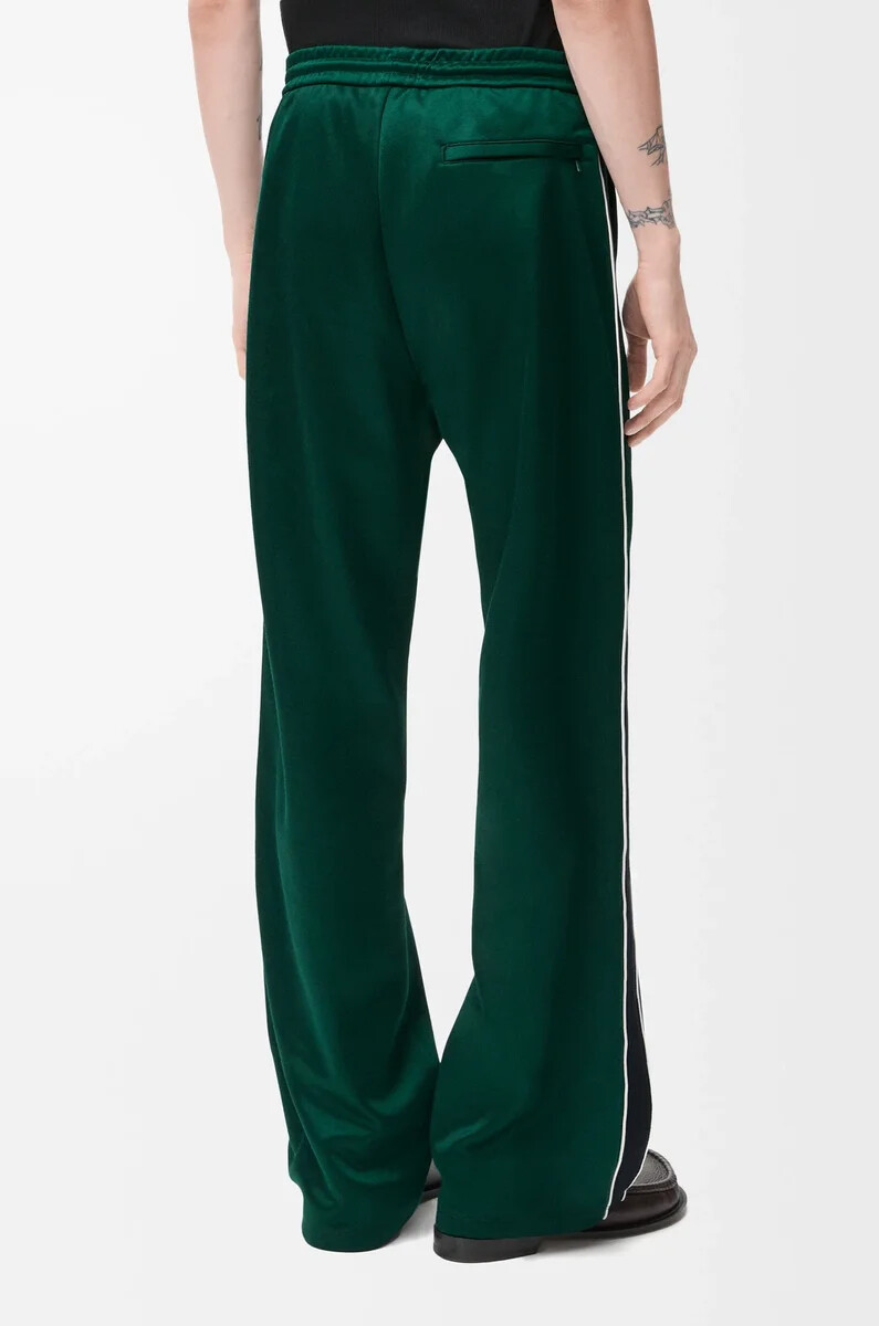 pantaloni della tuta in jersey tecnico verde scuro