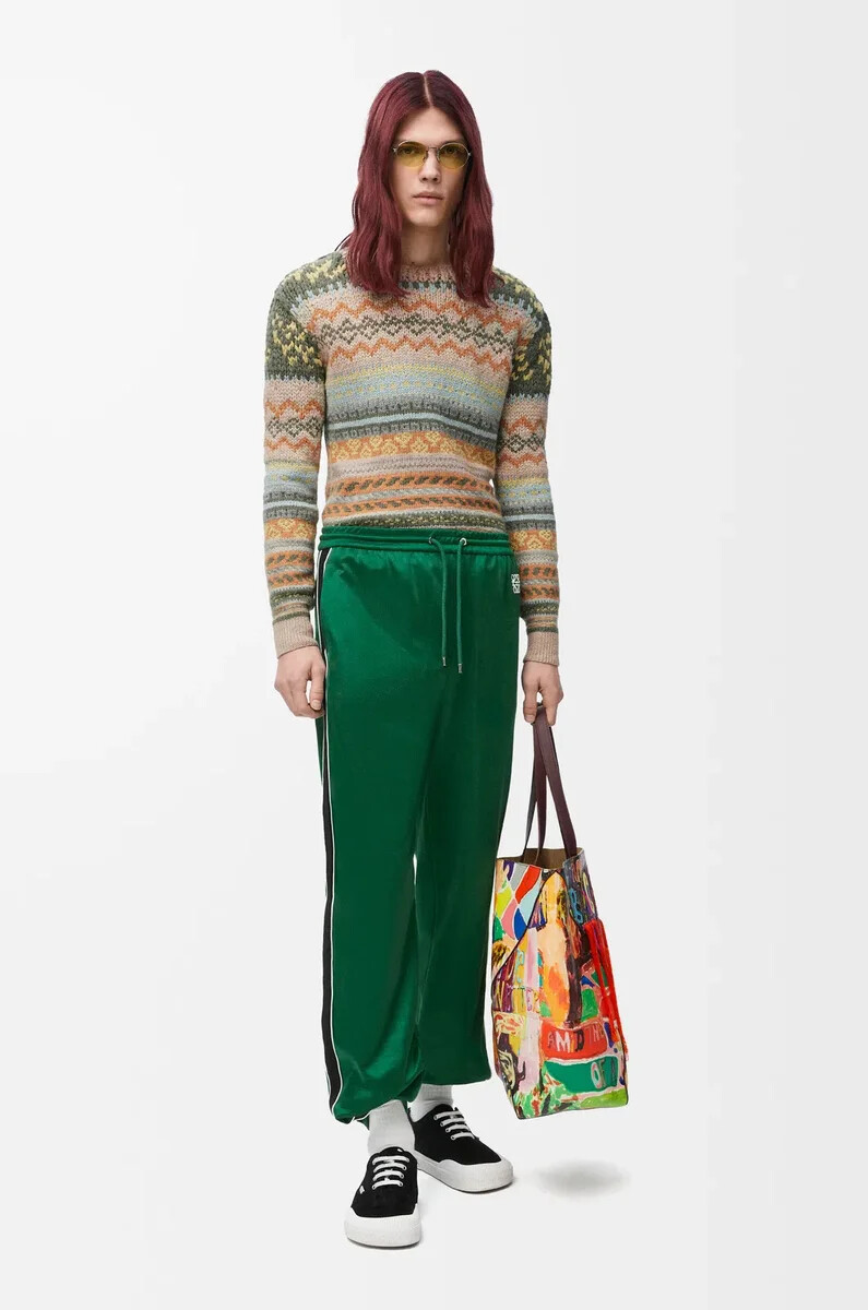 pantaloni della tuta in jersey tecnico pop green