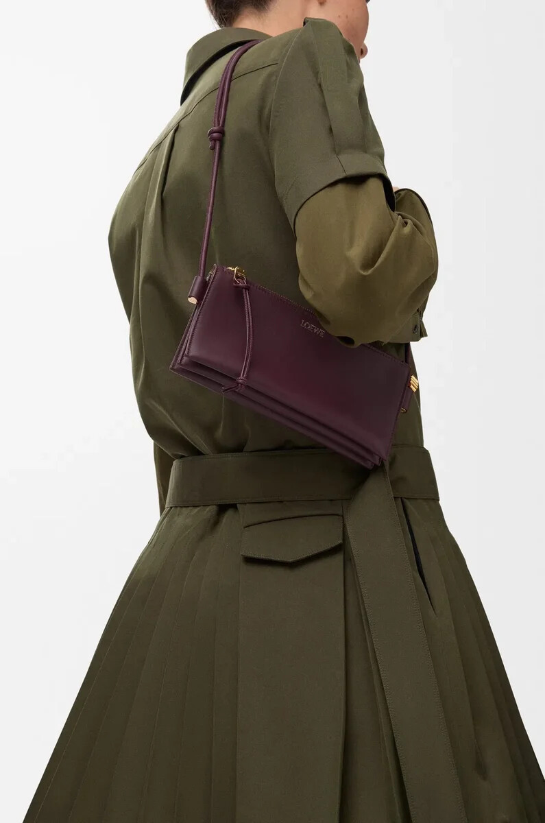 marsupio joya in vitello nappa dark burgundy