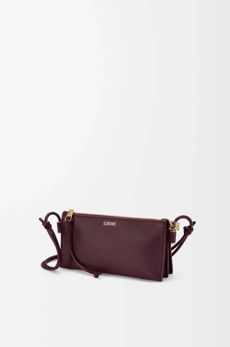 marsupio joya in vitello nappa dark burgundy