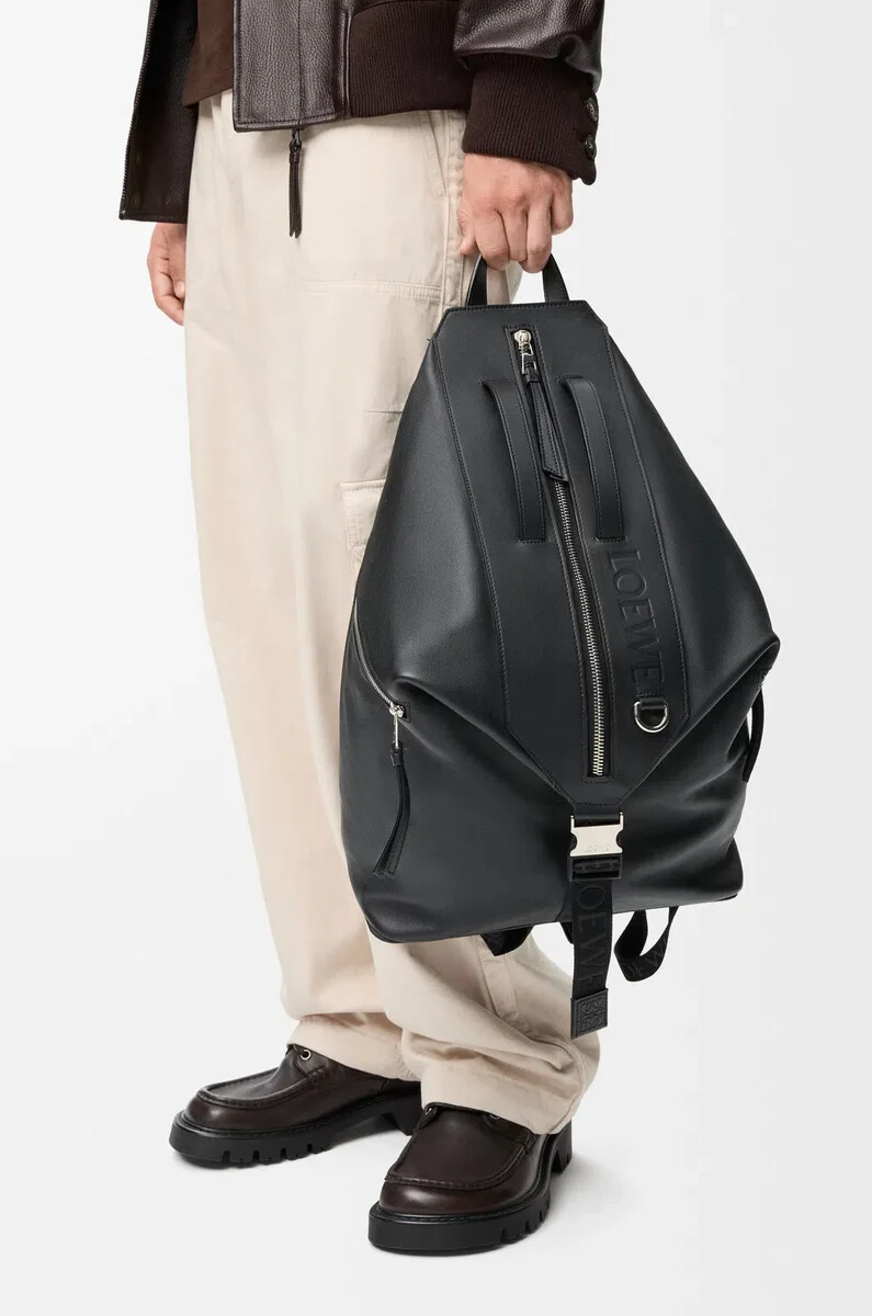 zaino trasformabile in vitello classico nero